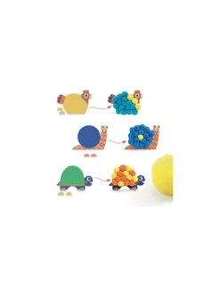 Djeco Silhouettes et pompons Animaux tout doux -