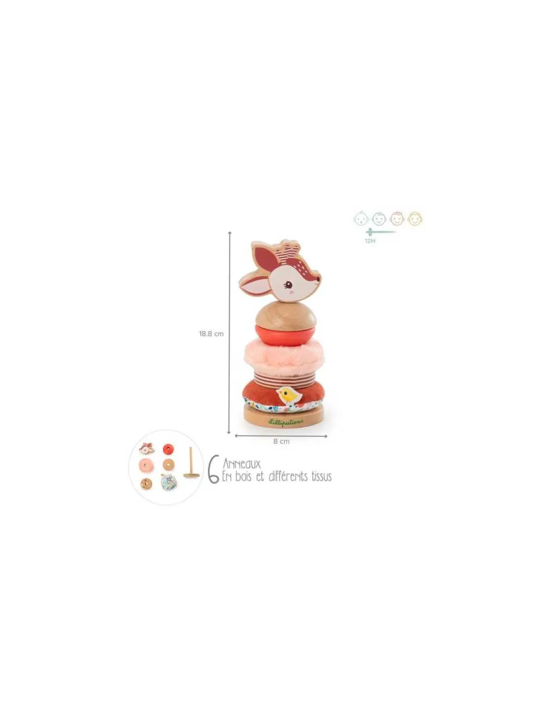 Lilliputiens Stella pyramide à empiler -