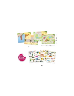 Djeco Stickers à relever Véhicules -