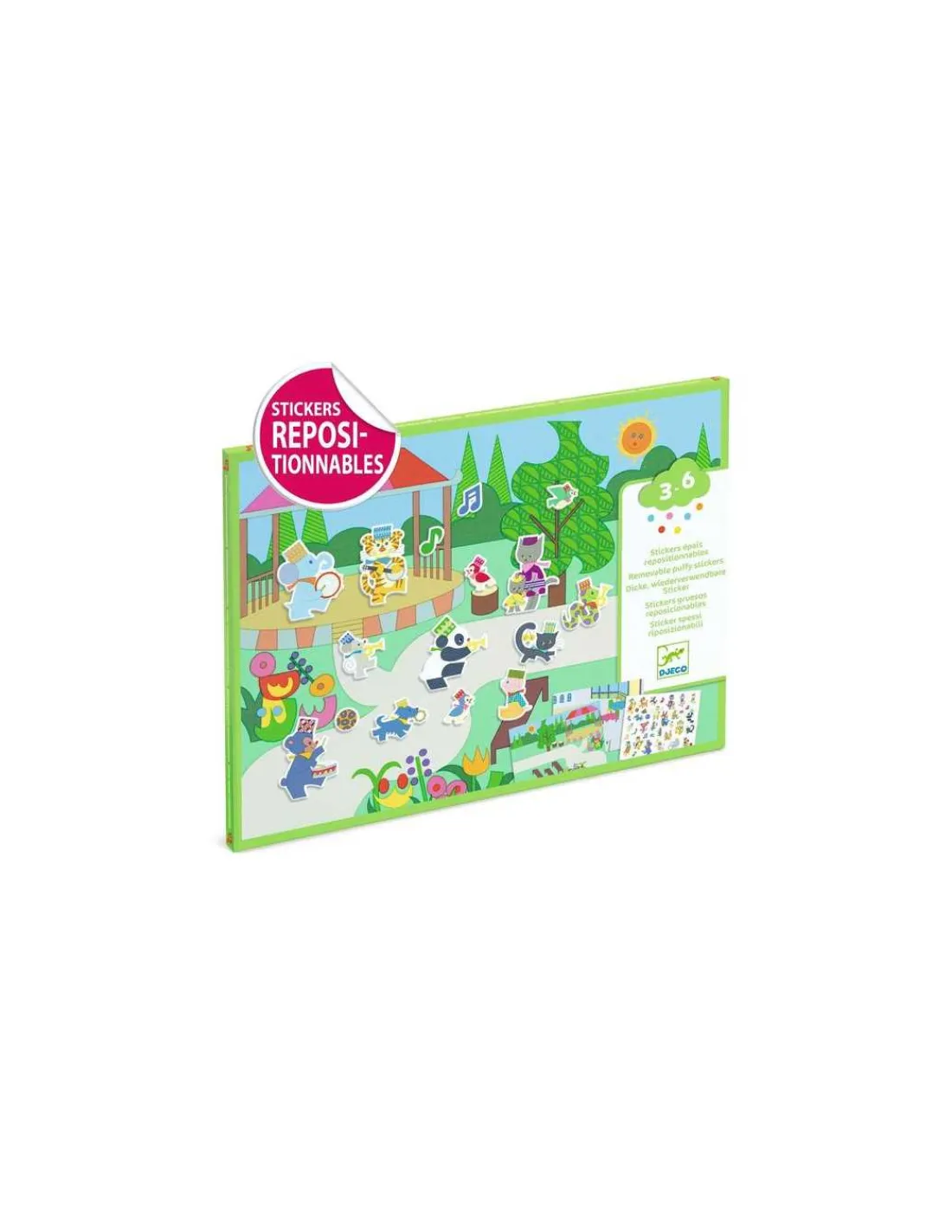 Djeco Stickers épais repositionnables Fanfare -