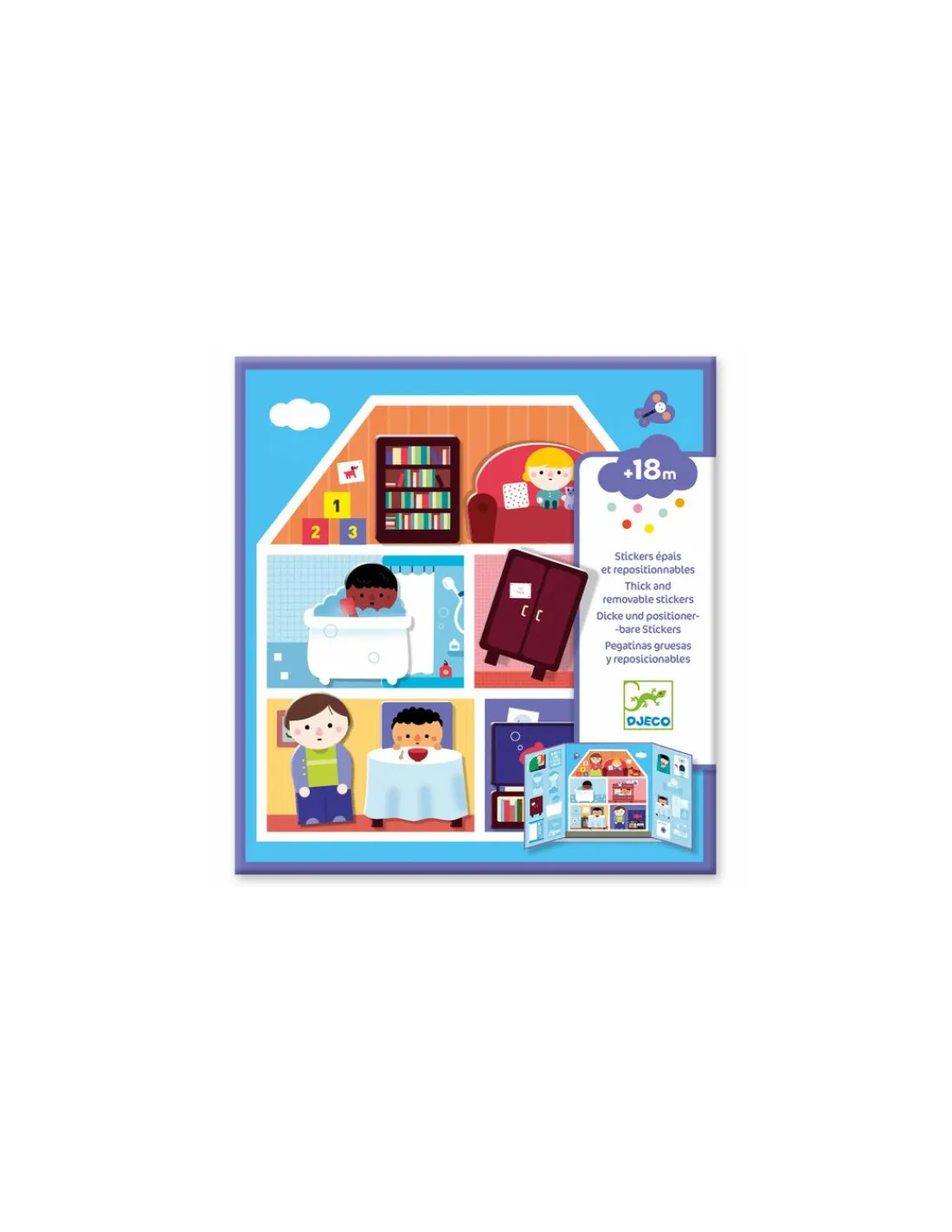 Djeco Stickers repositionnables la maison -
