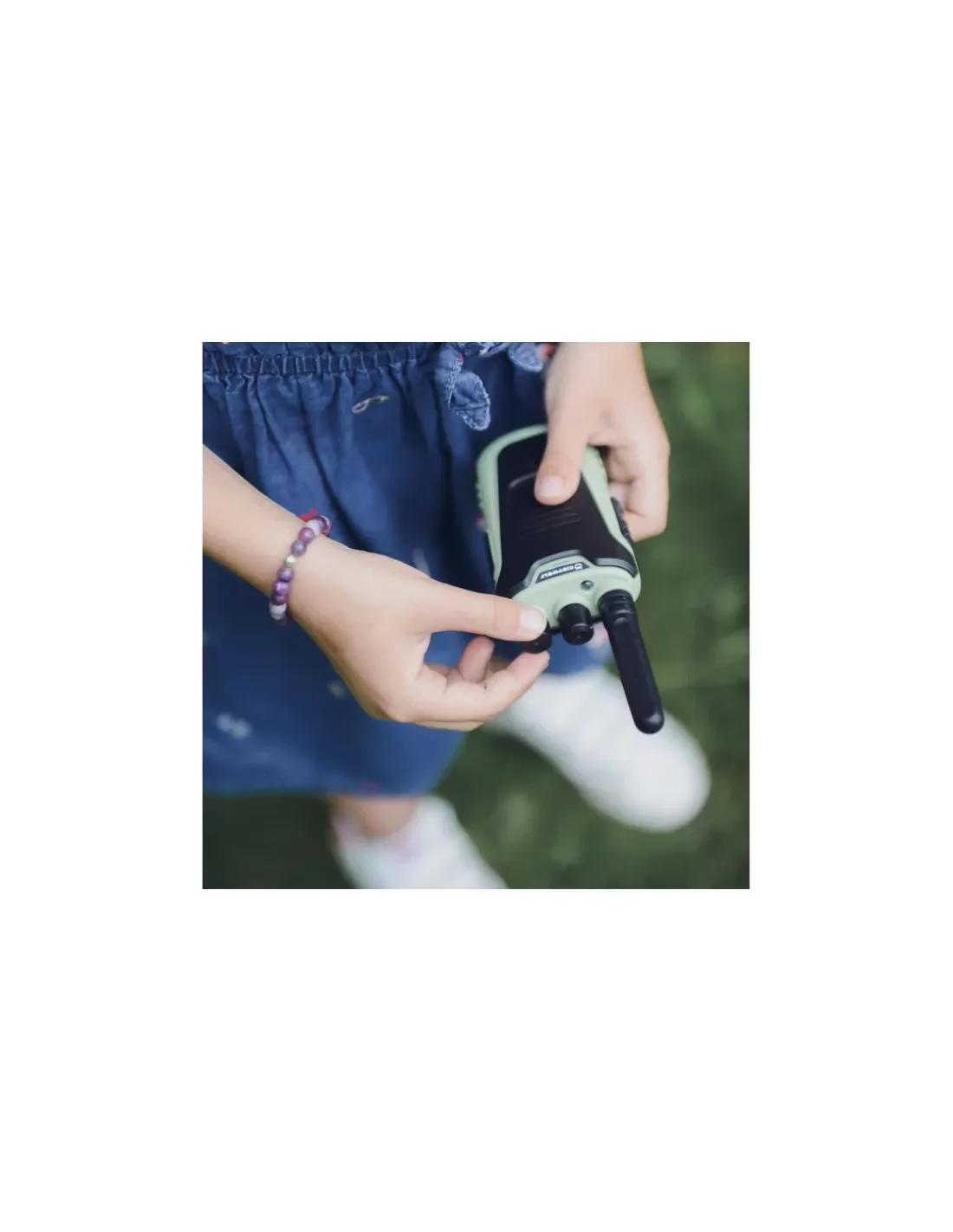 Enfant Kidywolf Talkie walkie avec batterie orange et vert -