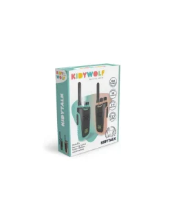 Kidywolf Talkie walkie avec batterie beige et cyan -