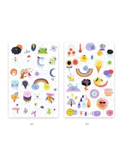 Enfant Djeco Tatouages Emojis météo -