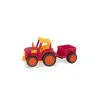 B.Toys Tracteur rouge avec remorque -