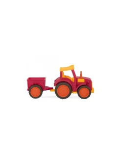 B.Toys Tracteur rouge avec remorque -