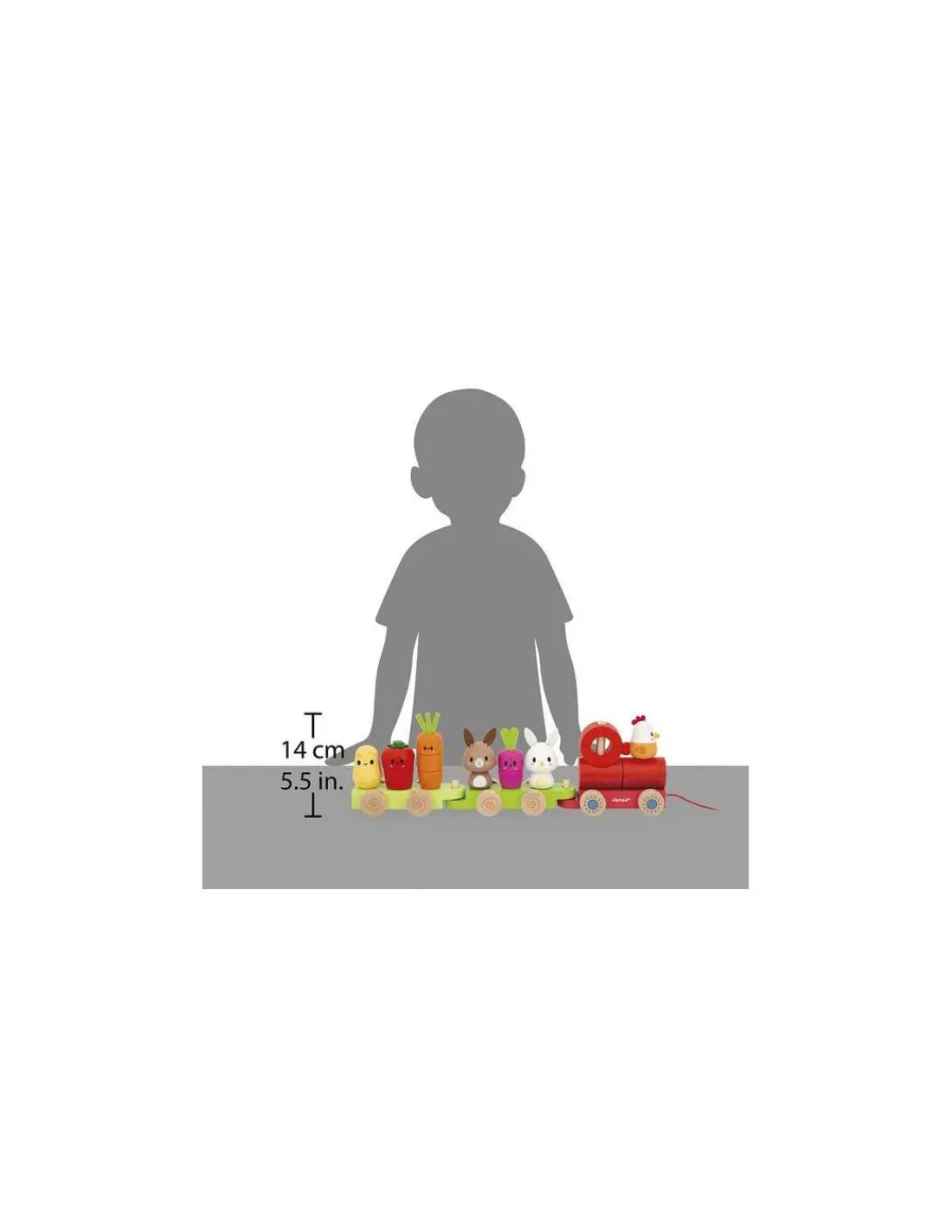 Janod Train à tirer Ferme -