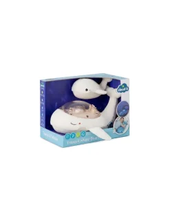 Cloud b Tranquil whale white family Peluche musicale à projections -