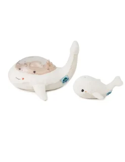 Cloud b Tranquil whale white family Peluche musicale à projections -