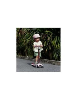 Micro Mobility Trottinette Mini Micro Deluxe Rock & Go Rose Poudré LED -