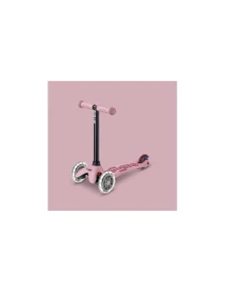 Micro Mobility Trottinette Mini Micro Deluxe Rock & Go Rose Poudré LED -