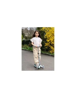 Micro Mobility Trottinette Mini Micro Deluxe Rock & Go vert sauge LED -