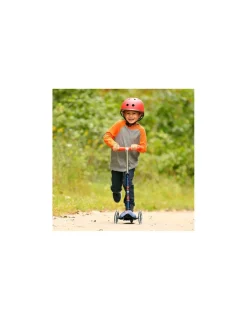 Micro Mobility Trottinette Mini Micro Deluxe LED Bleu marine et rouge -