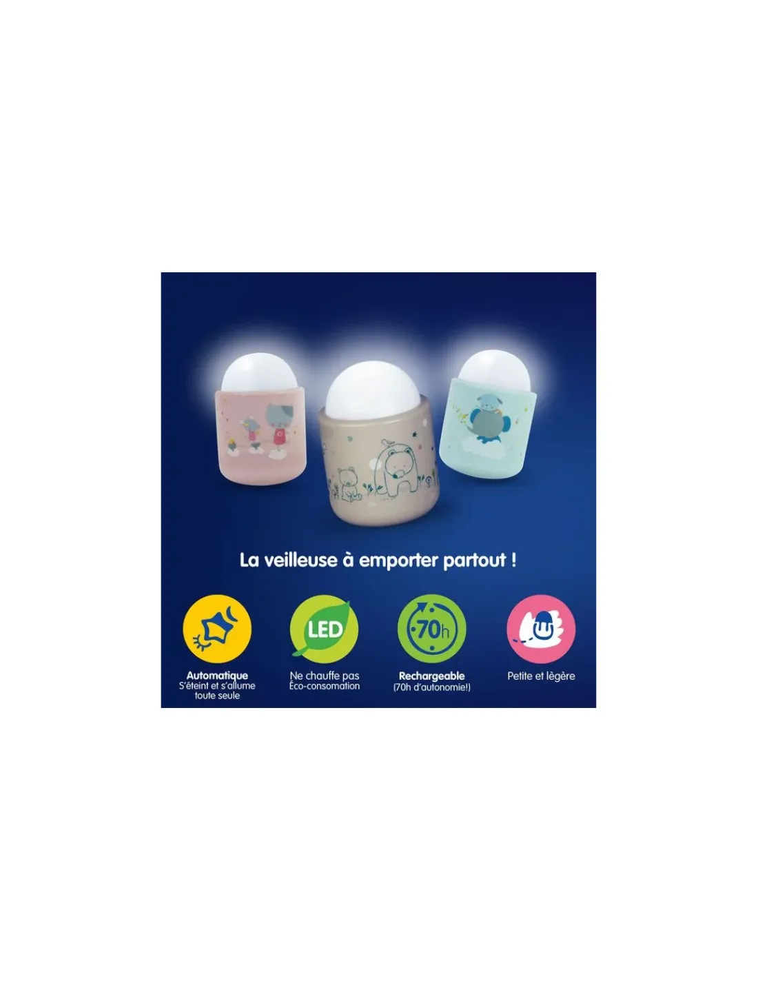 Enfant Pabobo Veilleuse nomade rose Lolabella -