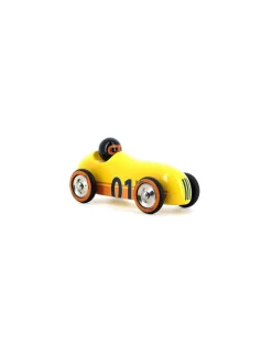 Vilac Voiture en bois Old sport Compet’ jaune -